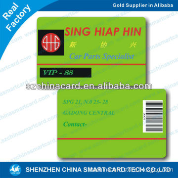 full color off-set printed guangzhou pvc barcode cards